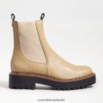 Sam Edelman Laguna Chelsea-Stiefel Frauen Sesamleder Schuhwerk 2P8JNV460 - Image 2