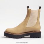 Sam Edelman Laguna Chelsea-Stiefel Frauen Sesamleder Schuhwerk 2P8JNV460 - Image 4