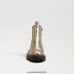 Sam Edelman Laguna Chelsea-Stiefel Kinder Gold Blatt Schuhwerk 2P8JNV971 - Image 3