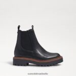 Sam Edelman Laguna Chelsea-Stiefel Kinder schwarzes Leder Schuhwerk 2P8JNV968 - Image 2