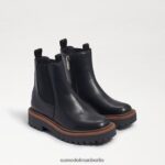 Sam Edelman Laguna Chelsea-Stiefel Kinder schwarzes Leder Schuhwerk 2P8JNV968