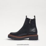 Sam Edelman Laguna Chelsea-Stiefel Kinder schwarzes Leder Schuhwerk 2P8JNV968 - Image 4