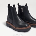 Sam Edelman Laguna Chelsea-Stiefel Kinder schwarzes Leder Schuhwerk 2P8JNV968 - Image 7