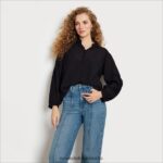 Sam Edelman Langärmliges Emmeline-Oberteil Frauen Schwarz Bekleidung 2P8JNV1278