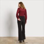 Sam Edelman Langarm-Julian-Top Frauen Krappbraun Bekleidung 2P8JNV1269 - Image 4