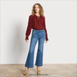 Sam Edelman Langarm-Varick-Oberteil Frauen Krappbraun Bekleidung 2P8JNV1248