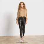 Sam Edelman Langarm-Varick-Oberteil Frauen mattes Gold Bekleidung 2P8JNV1241