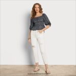 Sam Edelman Langarm-Wiesenoberteil Frauen Blau Bekleidung 2P8JNV1171