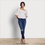 Sam Edelman Langarm-Wiesenoberteil Frauen Weiß Bekleidung 2P8JNV1173