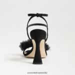 Sam Edelman Leilani Riemchenabsatz Frauen schwarzes Wildleder Schuhwerk 2P8JNV953 - Image 5