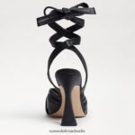 Sam Edelman Lenora Riemchensandale mit Absatz Frauen schwarzes Leder Schuhwerk 2P8JNV868 - Image 5