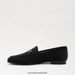 Sam Edelman Loraine Bit Loafer Frauen schwarzer Samt Schuhwerk 2P8JNV36 - Image 4