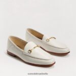 Sam Edelman Loraine Bit Loafer Frauen weißes Leder Schuhwerk 2P8JNV43