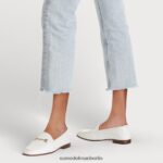 Sam Edelman Loraine Bit Loafer Frauen weißes Leder Schuhwerk 2P8JNV43 - Image 8