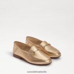 Sam Edelman Loraine Bit Loafer Kinder Blattgoldleder Schuhwerk 2P8JNV902