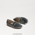 Sam Edelman Loraine Bit Loafer Kinder rauchblauer Samt Schuhwerk 2P8JNV896 - Image 7