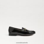 Sam Edelman Loraine Bit Loafer Kinder schwarzes Lackleder Schuhwerk 2P8JNV909 - Image 2