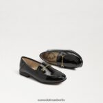Sam Edelman Loraine Bit Loafer Kinder schwarzes Lackleder Schuhwerk 2P8JNV909 - Image 7