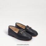 Sam Edelman Loraine Bit Loafer Kinder schwarzes Leder Schuhwerk 2P8JNV901