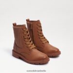 Sam Edelman Lydell-Kampfstiefel Kinder Es ist aus kuschelig braunem Leder Schuhwerk 2P8JNV1009