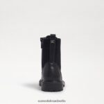 Sam Edelman Lydell-Kampfstiefel Kinder schwarzes Leder Schuhwerk 2P8JNV1010 - Image 5