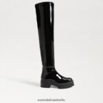 Sam Edelman Lydia Overknee-Stiefel Frauen schwarzes Lackleder Schuhwerk 2P8JNV880 - Image 2