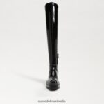 Sam Edelman Lydia Overknee-Stiefel Frauen schwarzes Lackleder Schuhwerk 2P8JNV880 - Image 3