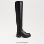 Sam Edelman Lydia Overknee-Stiefel Frauen schwarzes Leder Schuhwerk 2P8JNV879 - Image 2