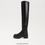 Sam Edelman Lydia Overknee-Stiefel Frauen schwarzes Leder Schuhwerk 2P8JNV879 - Image 4