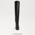 Sam Edelman Lydia Overknee-Stiefel Frauen schwarzes Leder Schuhwerk 2P8JNV879 - Image 5