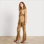 Sam Edelman Lyra-Blazer Frauen Champagnersatin Bekleidung 2P8JNV1294 - Image 2