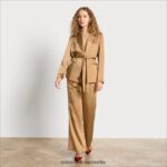 Sam Edelman Lyra-Blazer Frauen Champagnersatin Bekleidung 2P8JNV1294