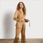 Sam Edelman Lyra-Blazer Frauen Champagnersatin Bekleidung 2P8JNV1294 - Image 3