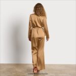 Sam Edelman Lyra-Blazer Frauen Champagnersatin Bekleidung 2P8JNV1294 - Image 4