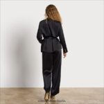 Sam Edelman Lyra-Blazer Frauen Schwarz Bekleidung 2P8JNV1244 - Image 4