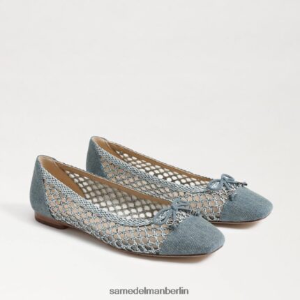 Sam Edelman Mai Ballerina Frauen neublau gewaschen Schuhwerk 2P8JNV371
