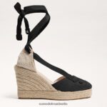 Sam Edelman Margherita Espadrille-Keilsandale Frauen schwarzes Wildleder Schuhwerk 2P8JNV87 - Image 2