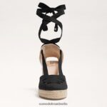 Sam Edelman Margherita Espadrille-Keilsandale Frauen schwarzes Wildleder Schuhwerk 2P8JNV87 - Image 3