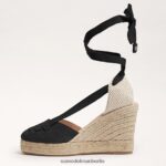 Sam Edelman Margherita Espadrille-Keilsandale Frauen schwarzes Wildleder Schuhwerk 2P8JNV87 - Image 4