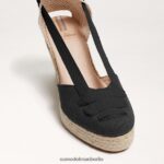 Sam Edelman Margherita Espadrille-Keilsandale Frauen schwarzes Wildleder Schuhwerk 2P8JNV87 - Image 7