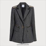 Sam Edelman Margot-Blazer Frauen Mayberry-Plaid Bekleidung 2P8JNV1243 - Image 5