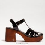 Sam Edelman Margritte-Plateau-Blockabsatz Frauen schwarzes Lackleder Schuhwerk 2P8JNV660 - Image 2