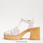 Sam Edelman Margritte-Plateau-Blockabsatz Frauen Weiß Schuhwerk 2P8JNV658 - Image 4