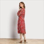 Sam Edelman Maxikleid mit V-Ausschnitt Frauen rot multi Bekleidung 2P8JNV1154 - Image 4