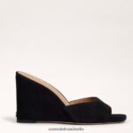Sam Edelman Merrick Keilsandale Frauen schwarzes Wildleder Schuhwerk 2P8JNV613 - Image 2