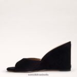 Sam Edelman Merrick Keilsandale Frauen schwarzes Wildleder Schuhwerk 2P8JNV613 - Image 4