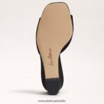 Sam Edelman Merrick Keilsandale Frauen schwarzes Wildleder Schuhwerk 2P8JNV613 - Image 6