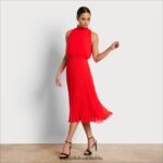 Sam Edelman Midikleid mit hohem Ausschnitt Frauen Koralle Bekleidung 2P8JNV1072