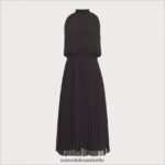 Sam Edelman Midikleid mit hohem Ausschnitt Frauen Schwarz Bekleidung 2P8JNV1082 - Image 5