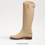 Sam Edelman Mikala Reitstiefel Frauen Eierschalenleder Schuhwerk 2P8JNV730 - Image 4